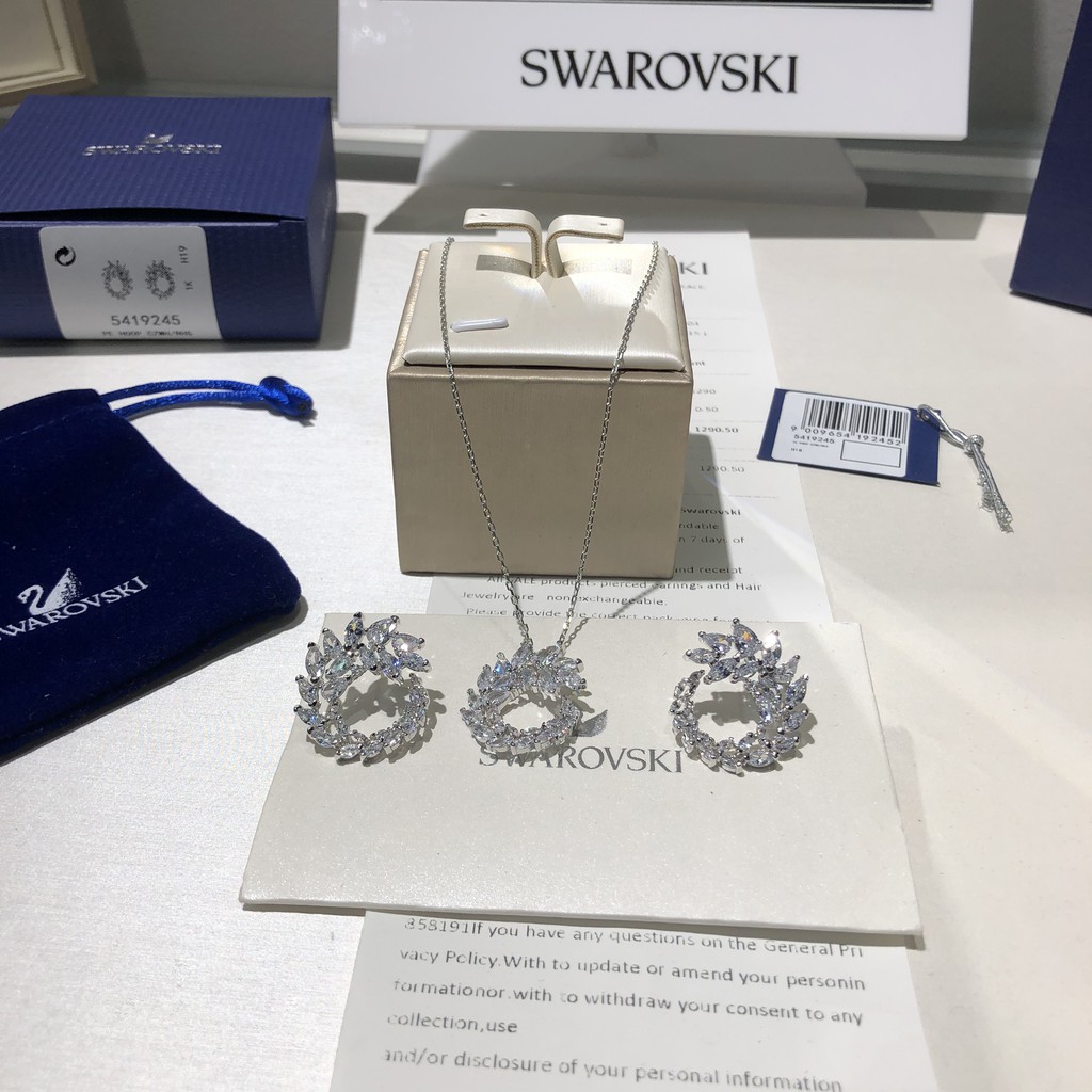 [Sản phẩm mới] Swarovski Louison Hoop hoa tai và khuyên tai sáng bóng