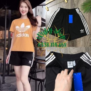 Quần Short  A-D-I-D-A-S 🍀FRRESHIP🍀 Quần Short Thể Thao Nữ  Chất Liệu Umi Cao Cấp Thêu Nổi Xịn Xò