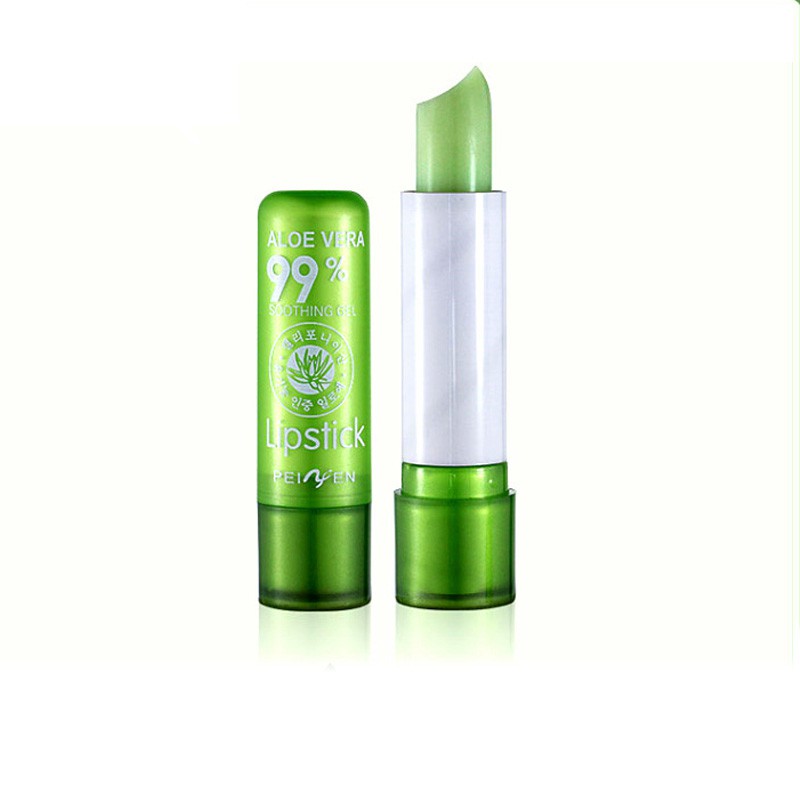 New Aloe Vera Natural Lip Balm Temperature Changed Color Lipstick Brighten Lip Tone Long Lasting Nourish Lips Care