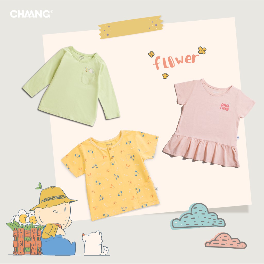 Áo Dài Tay Bé Trai CHAANG Garden Xanh Lá Babychum.68