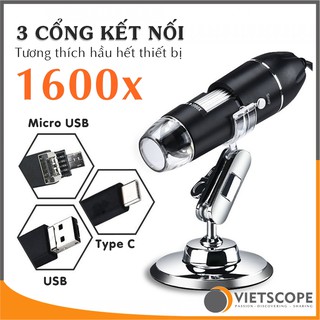Kính hiển vi điện tử xem trên điện thoại, máy tính 3 in 1 phóng đại cao - Digital Microscopes