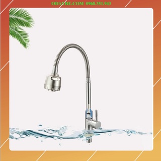 Vòi chậu rửa bát đơn lạnh Inox 304 lò xo