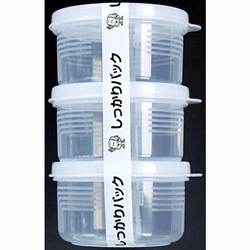 [Hỏa tốc HCM] Set 3 hộp trữ thức ăn tròn Nakaya có thể dùng trong lò vi sóng 180ml Nhật Bản