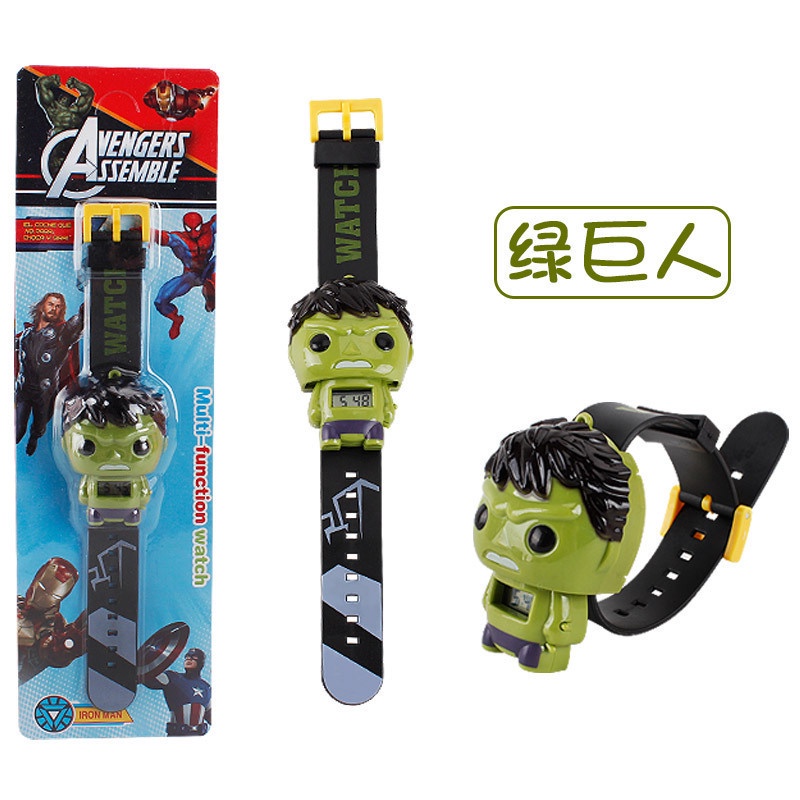 SUGE  Đồng Hồ Đeo Tay Biến Hình Hoạt Hình Mini Người Sắt Mickey Avengers Dành Cho Trẻ Em