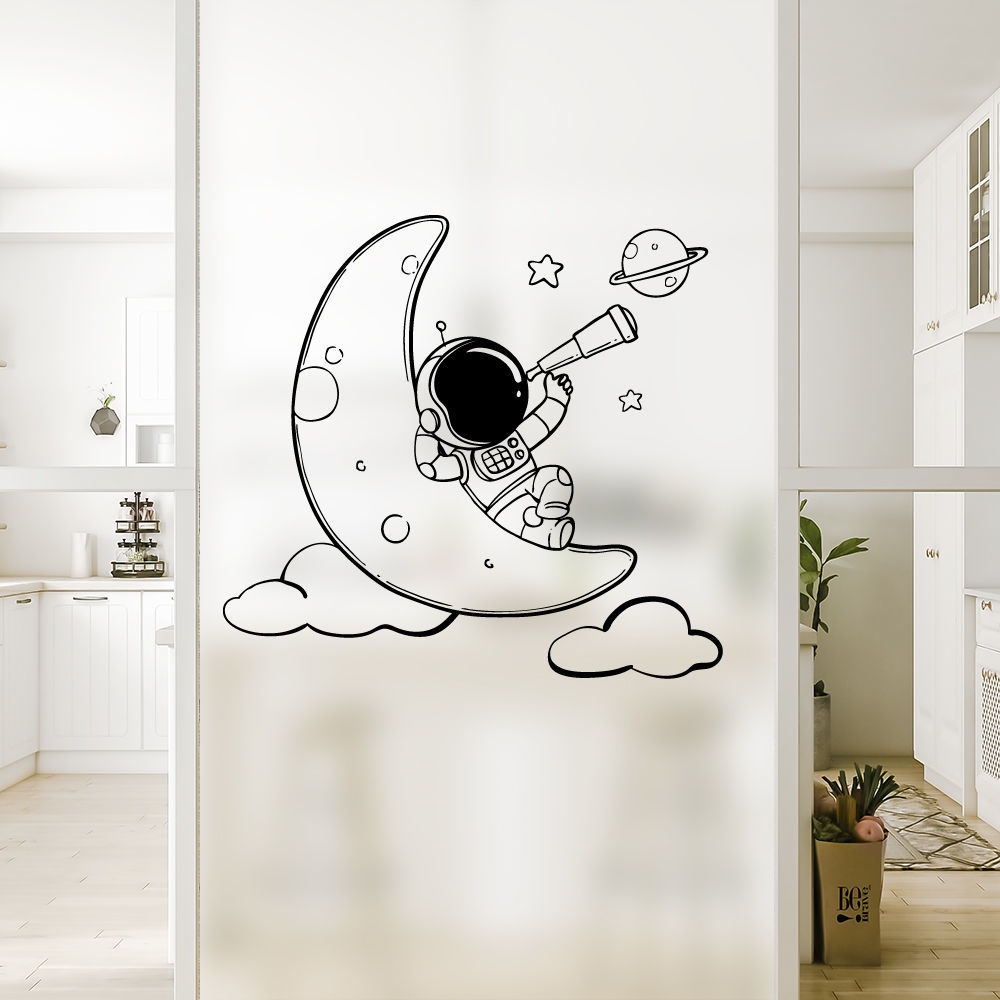Miếng Dán Trang Trí Cửa Kính Chống Nhìn Trộm Họa Tiết Hoạt Hình Dễ Thương