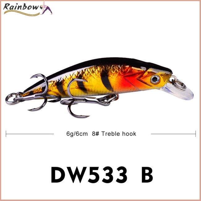 Mồi Câu Cá Giả Bằng Nhựa Cứng 6g / 6cm