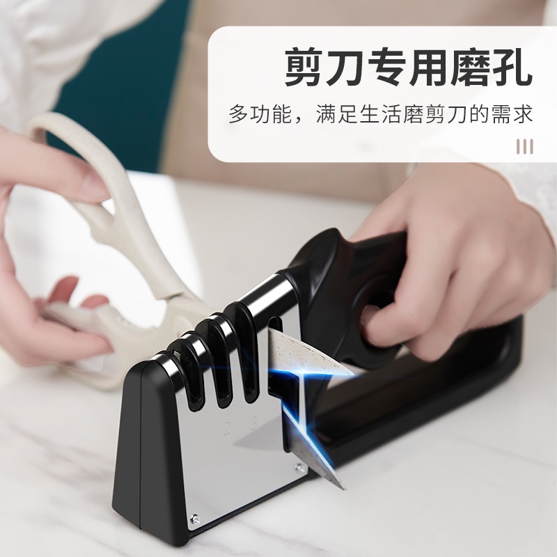 Dụng Cụ 3 lớp Mài Dao Kéo Nhà Bếp Chuyên Nghiệp Chất Liệu Hợp Kim Chống Gỉ