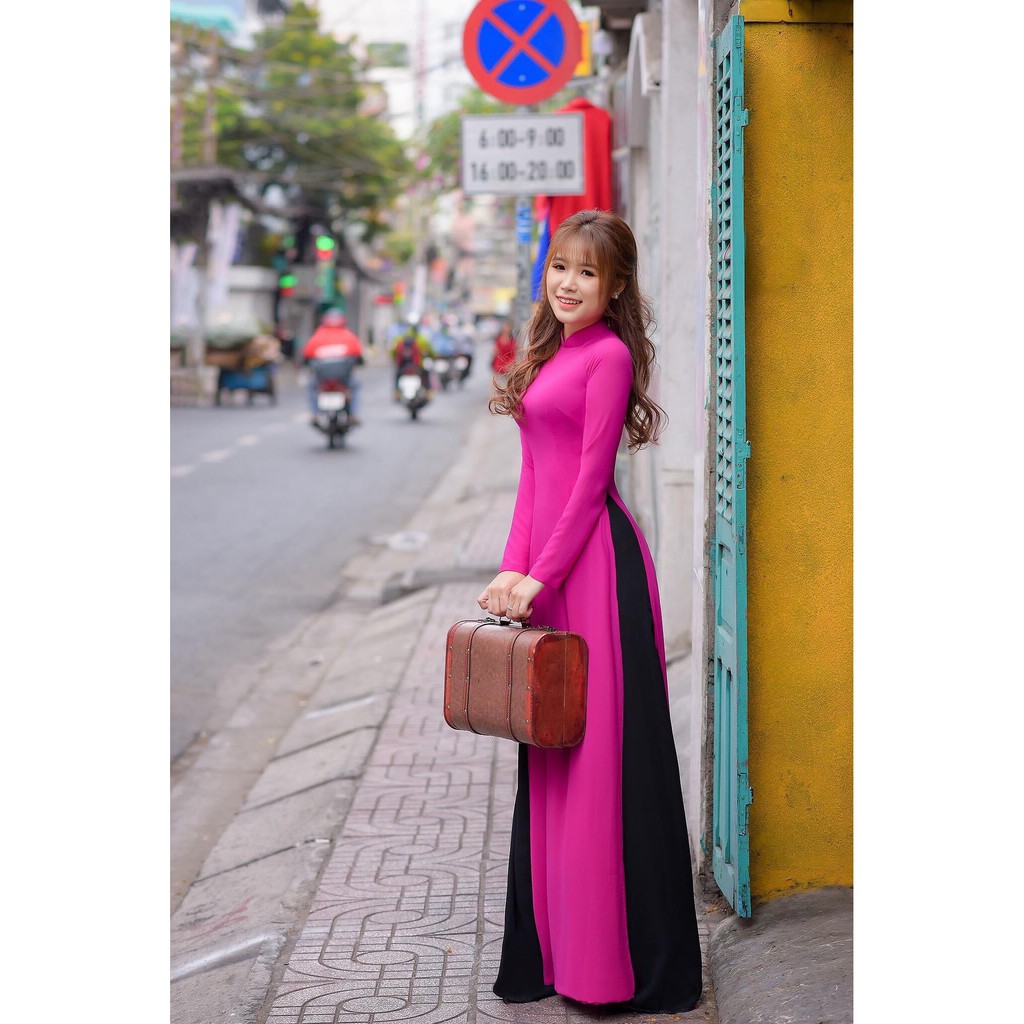 [ SALE 30% - FREESHIP ] Áo Dài 4 Tà - Màu Hồng Cánh Sen - Chất Liệu Chiffon Cao Cấp - Hỗ Trợ 1 Đổi 1 - Hàng Đủ Size