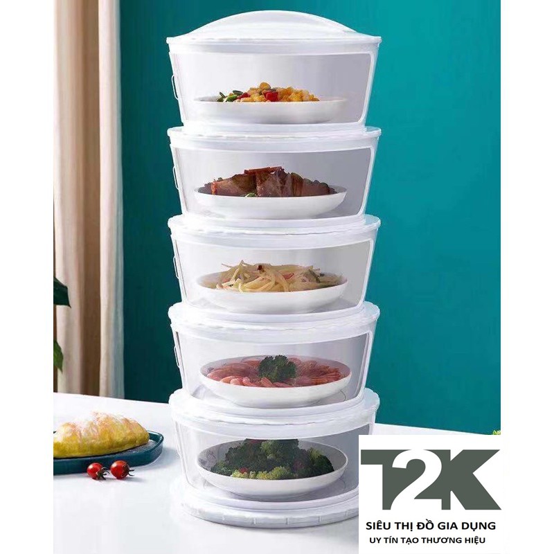 Lồng bàn đậy thức ăn T2K giữ nhiệt 5 tầng thông minh bảo quản thức ăn tiện lợi