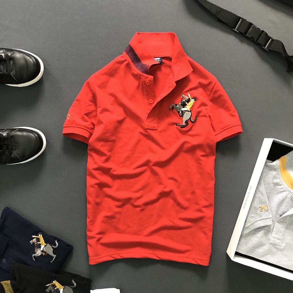 Áo thun nam có cổ thêu logo con ngựa cao cấp KENSTORE89 ATV005