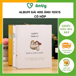 Album đựng ảnh 10x15 giữ 400 tấm có hộp sang trọng cao cấp, lưu ảnh gia đình, quà tặng ý nghĩa Kho album ảnh AnVy