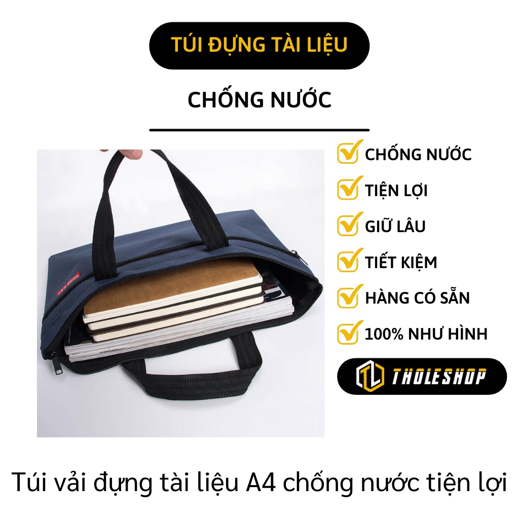 Túi Đựng Tài Liệu Khổ A4 - Túi Xách Công Sở Vải Canvas Cỡ A4 Không Thấm Nước 8761