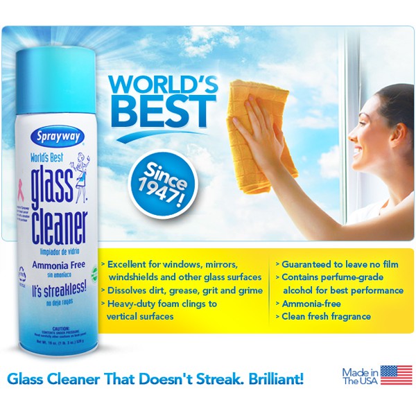 Chai xịt kính tốt nhất thế giới Sprayway Glass Cleaner No 50 19oz ducthanhauto