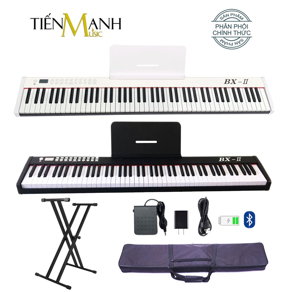 [Chính Hãng, Tặng Sticker] Đàn Piano Điện Bora BX-II - Đàn, Chân, Bao, Nguồn BX-02 - 88 Phím nặng Cảm ứng lực Có Loa BX2