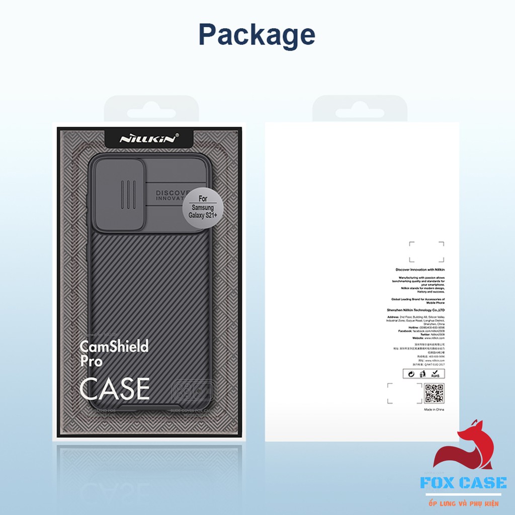 Ốp S23 Ultra, S23 Plus, S23, S22 Ultra, S22 Plus, S21 Series Nillkin CamShield Pro bảo vệ camera - Fox Case