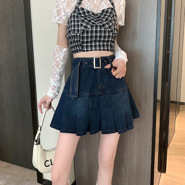 Chân Váy Jeans Chữ A Thời Trang Dành Cho Nữ