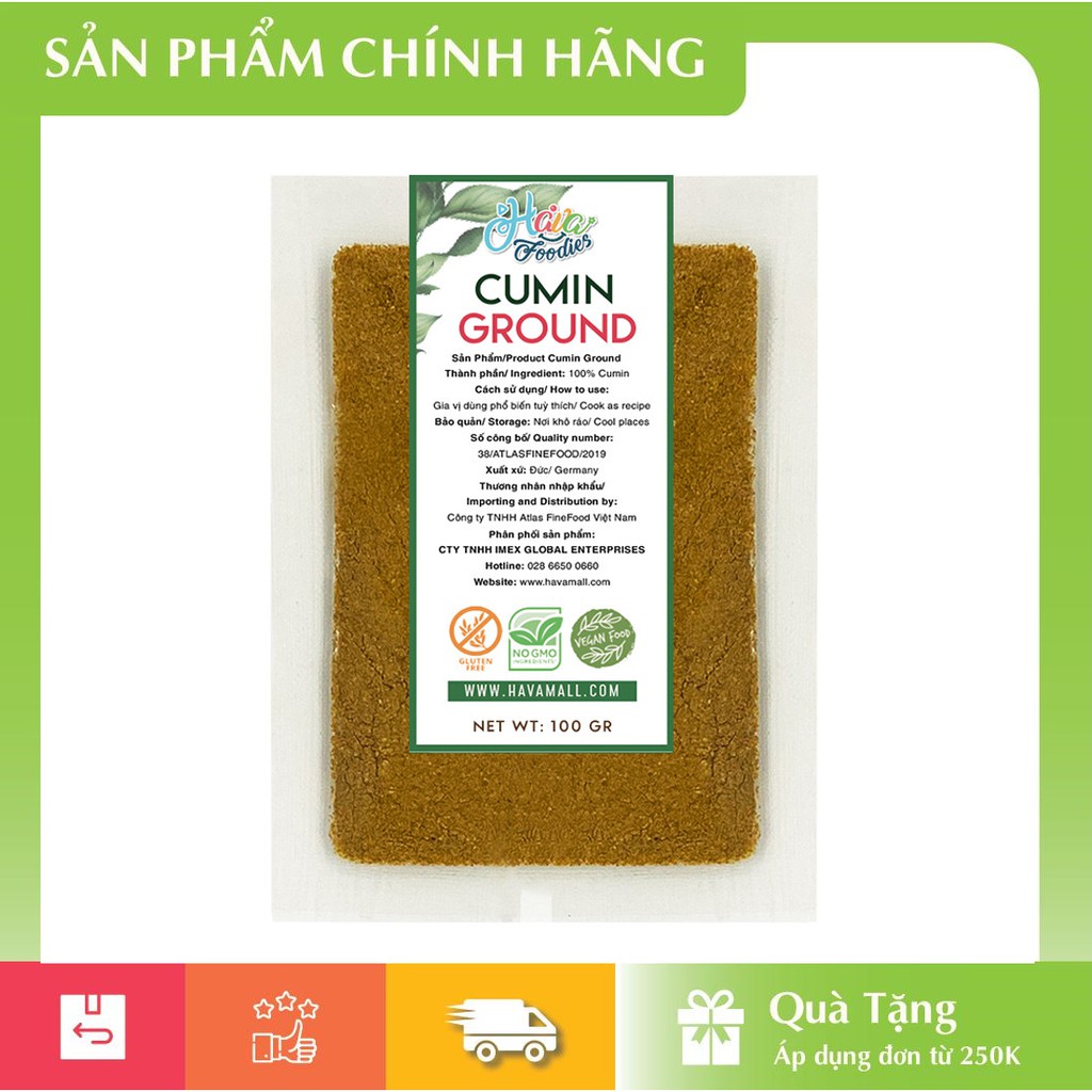 [HÀNG CHÍNH HÃNG] Bột Thì Là Gói 100gr - Cumin Ground