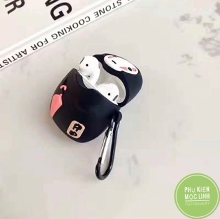 🎭 Vỏ bọc silicon VÔ DIỆN CẦM Ô cho hộp sạc tai nghe Bluetooth AirPods 1 2 Pro 🎭 Case AirPod i11 i12 ... NO FACE COOL