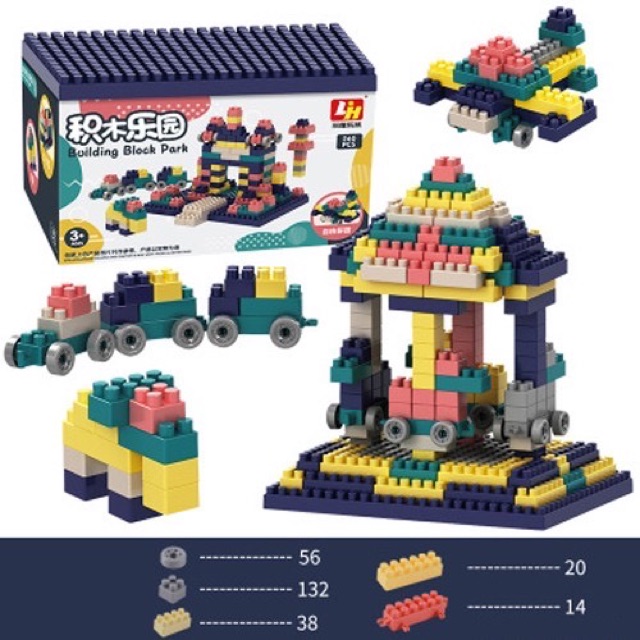 Mới BỘ LEGO XẾP HÌNH 520 CHI TIẾT BUILDING BLOCK PARK HAUS  Store