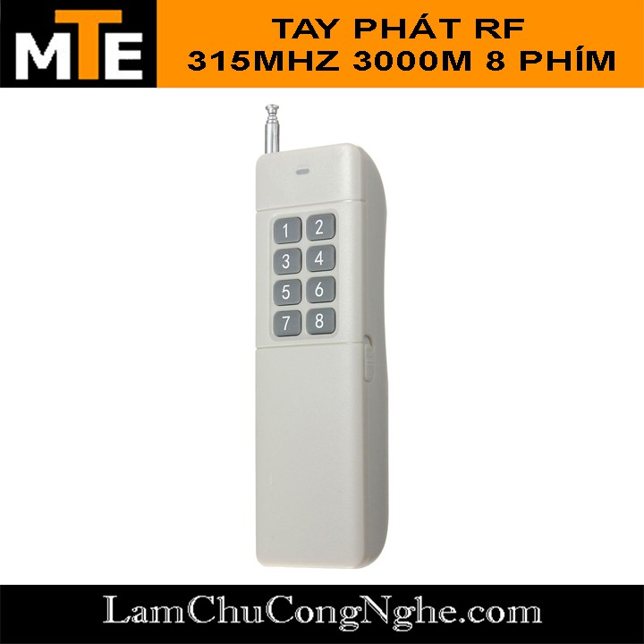 Tay phát RF 315Mhz 8 phím công suất cao 4000M - remote control