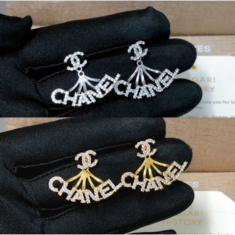 Bông vành tai hiệu mạ vàng -bạch kim