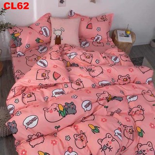 Bộ chăn ga gối CL62 set 4 món Loại 1 Cotton poly hàng đẹp nét nhập khẩu