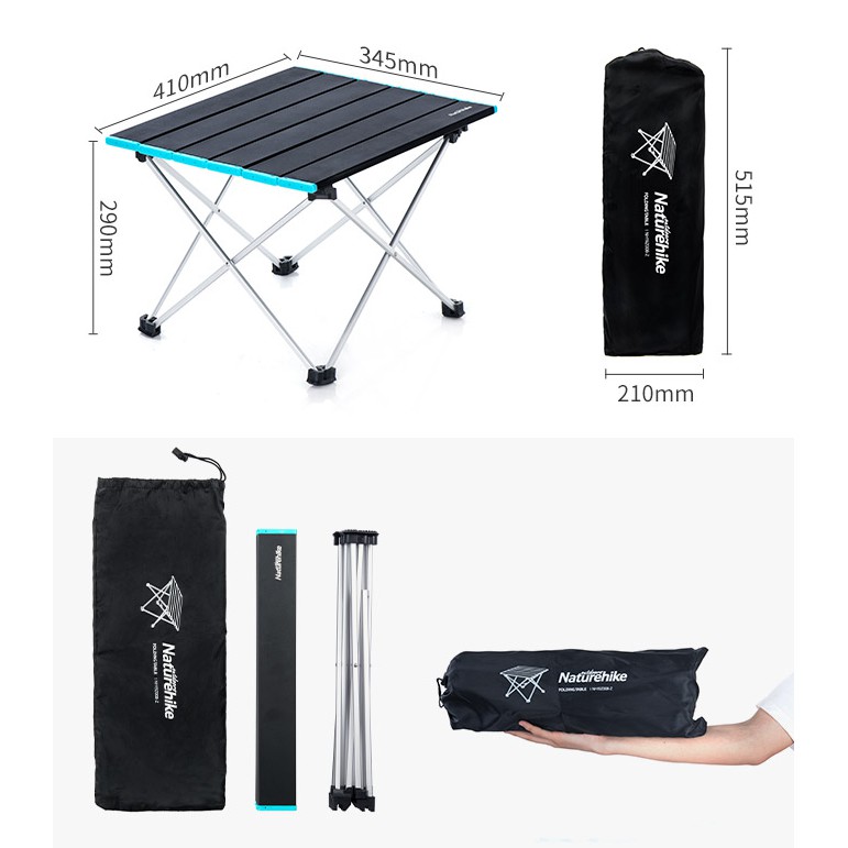 Bàn gấp dã ngoại mặt nhôm Naturehike NH19Z008-Z