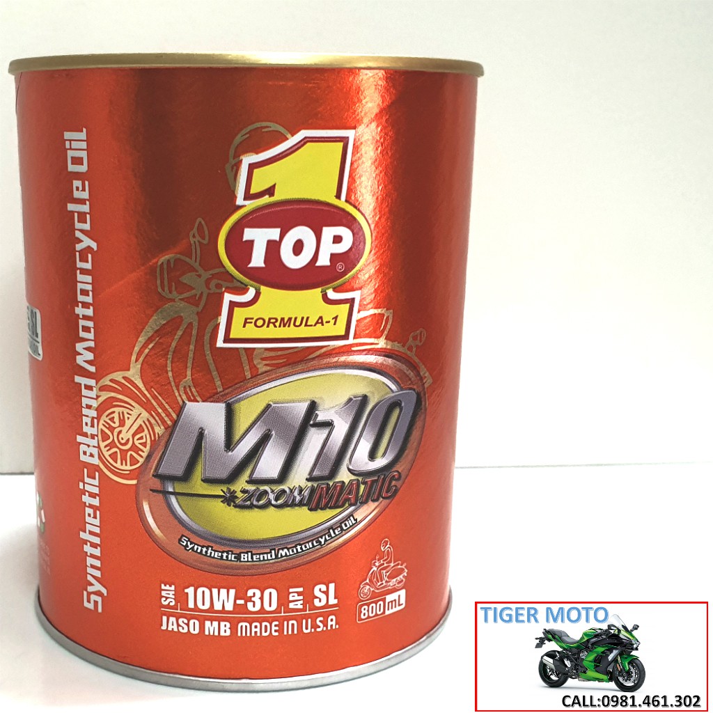 NHỚT XE TAY GA TOP1 M10 MATIC 10W30 800ML MẪU MỚI NHẤT NHẬP KHẨU TỪ MỸ