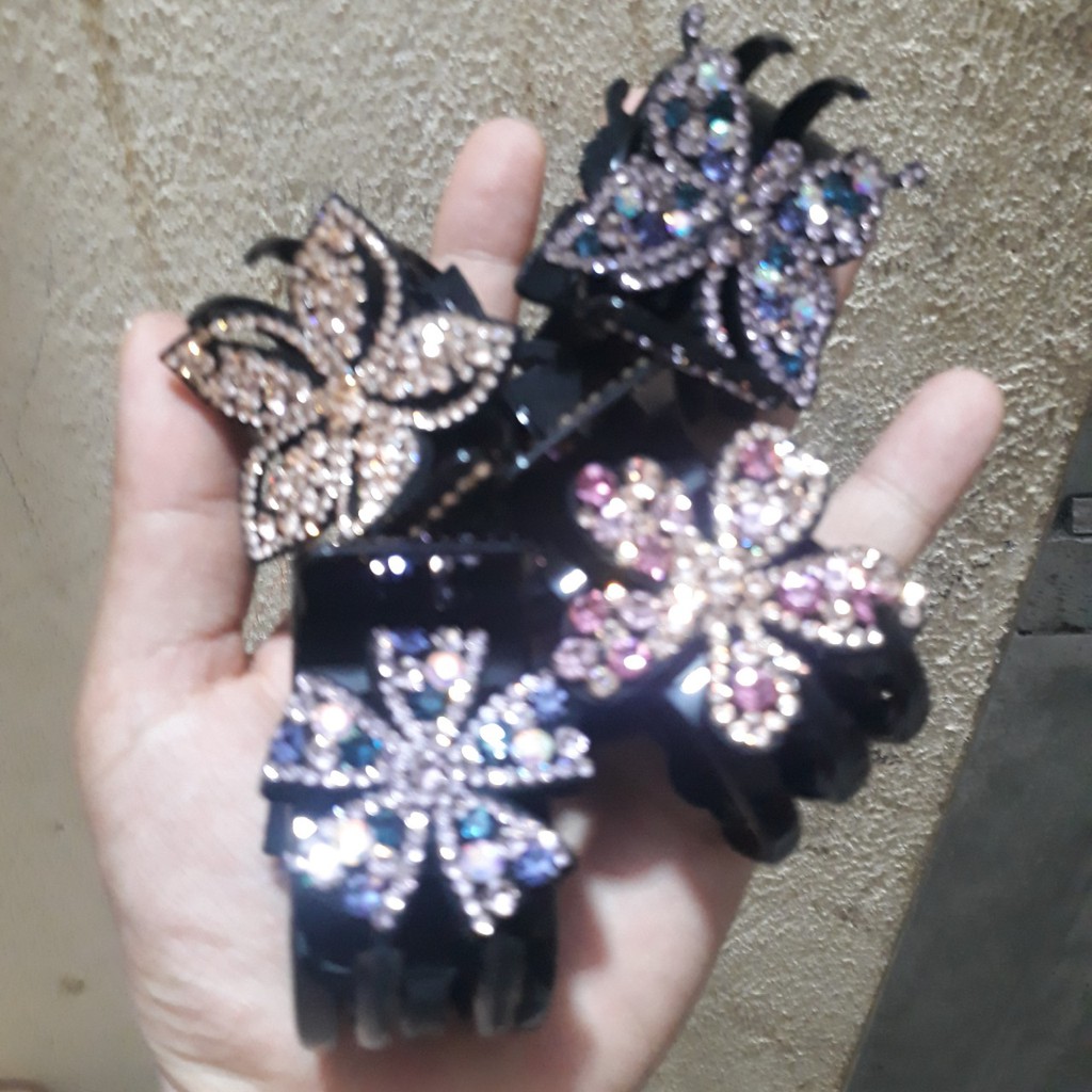 Kẹp tóc đính đá 5 - 3 răng cào 3 - 5 răng cặp tóc đính đá sang chảnh, XẢ LỖ NGHỈ BÁN