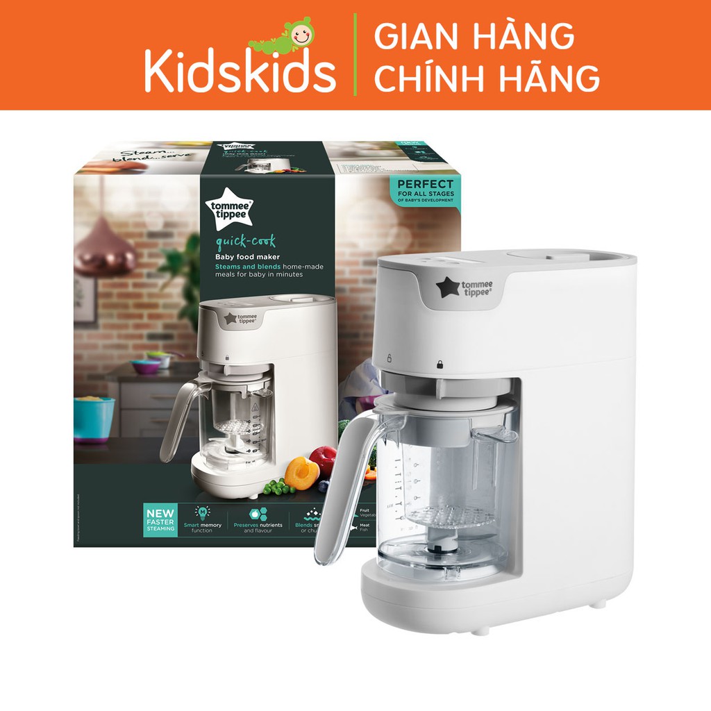 [Mã FMCGM100 - 10% đơn 500K] Máy xay hấp thức ăn cho bé Quick-Cook Tommee Tippee