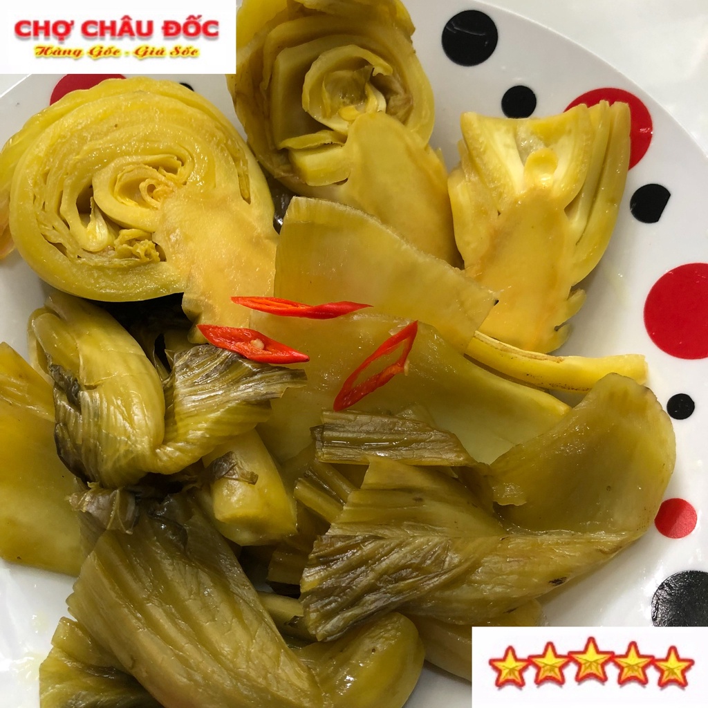 Gói 370gr Dưa Cải Muối Chua Châu Đốc Giòn Thơm Hương Vị Miền Tây