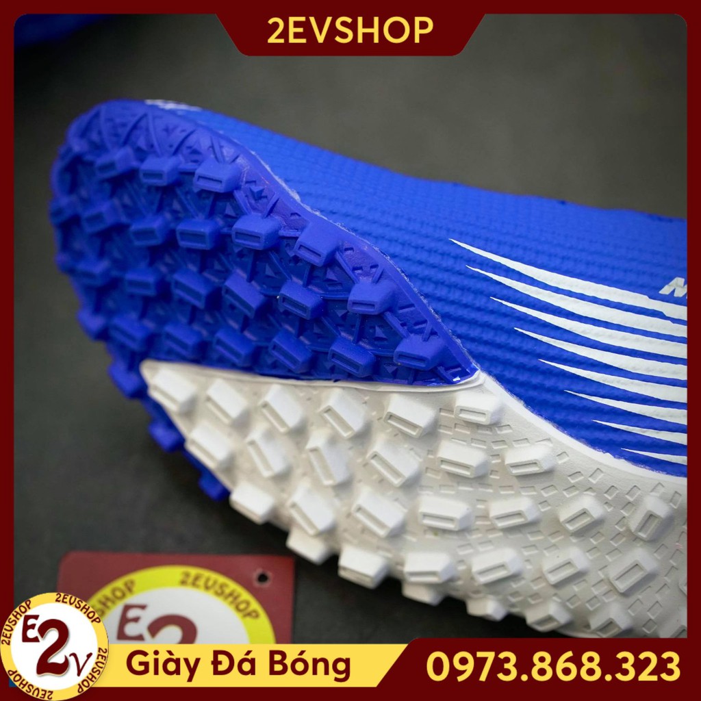 Giày đá bóng thể thao nam 𝐌𝐞𝐫𝐜𝐮𝐫𝐢𝐚𝐥 𝐒𝐮𝐩𝐞𝐫𝐟𝐥𝐲 𝟏𝟒 Xanh Trắng, giày đá banh cỏ nhân tạo đế mềm - 2EVSHOP