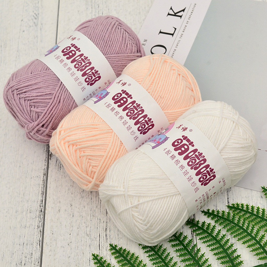 Len milk cotton baby yarn- len jean- len cao cấp dành cho bé