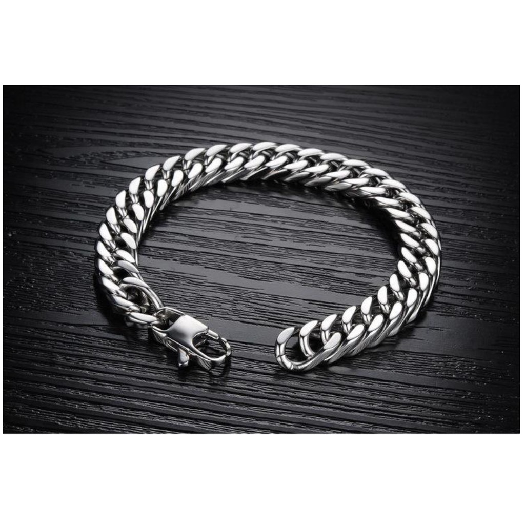 Lắc tay nam bạc - Vòng tay dân chơi loại toBản To Cao Cấp Không gỉ BRXICHBANTO01