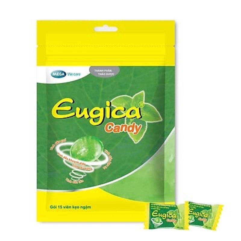 Kẹo ngậm ho thảo dược EUGICA CANDY [Túi 15 viên] - thương hiệu từ Thái Lan