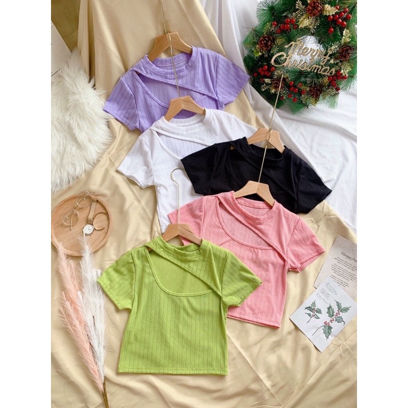 Áo kiểu khoét ngực basic