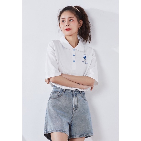 Áo Thun Nữ PoLo FREESHIP Phong Cách Ullzang Hàn Quốc Form Rộng [áo có cổ]