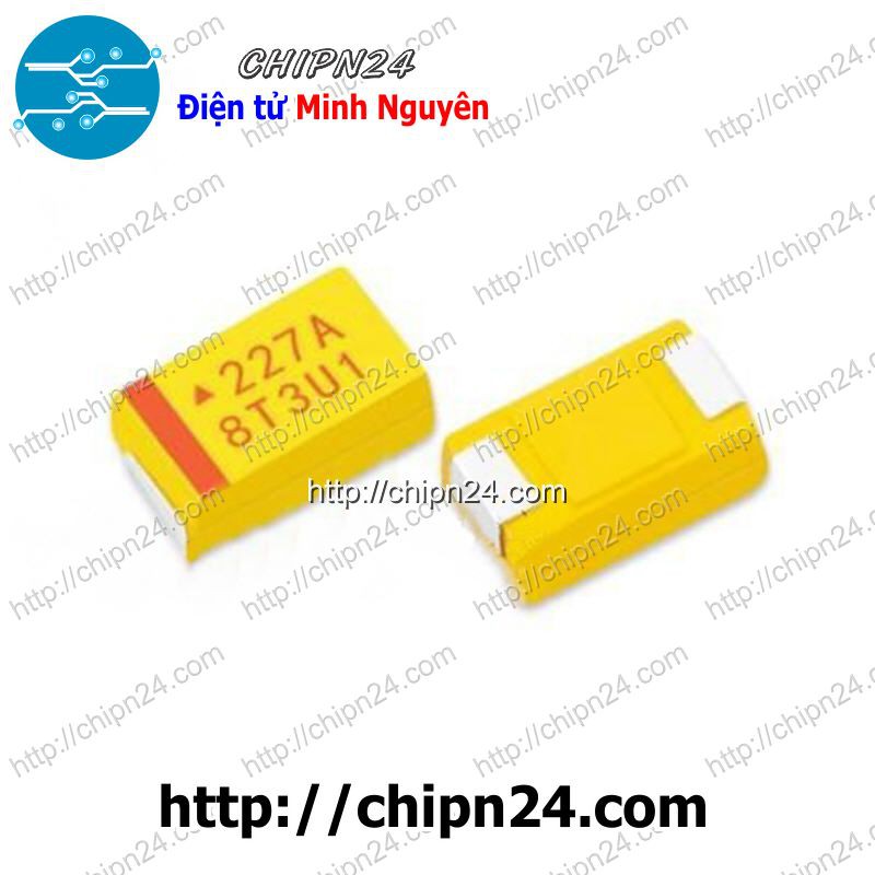 [1 CON] Tụ Tantalum Dán 220uf 10V 227A SMD6032