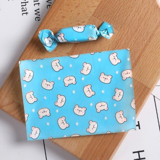 (Set 100) Giấy gói kẹo Nougat Gấu Xanh