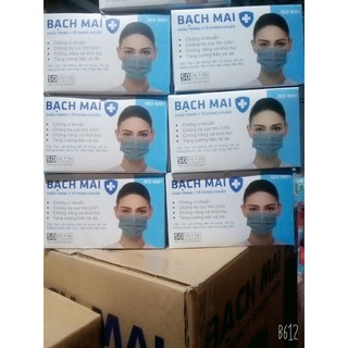 Khẩu trang y tế kháng khuẩn Bạch Mai[Hộp/50 cái]