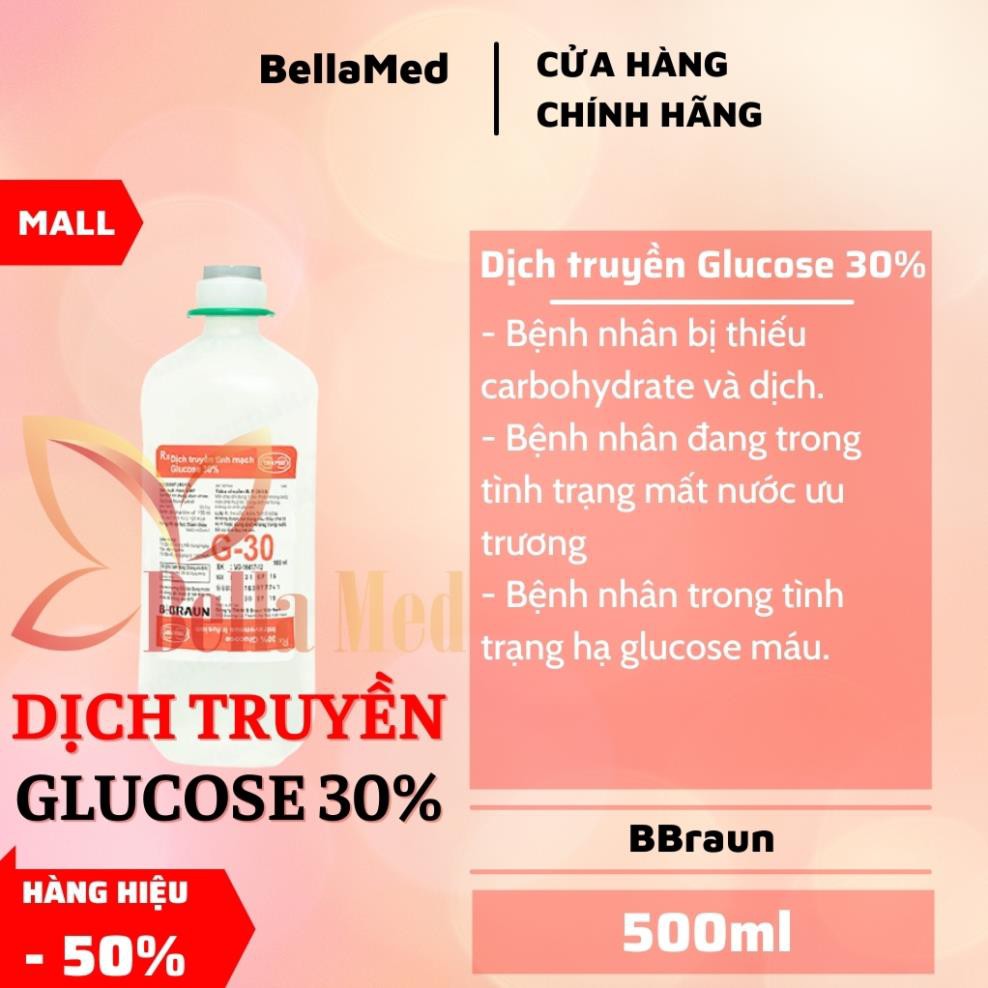 Dịch truyền tĩnh mạch B Braun Glucose 30% 500ml