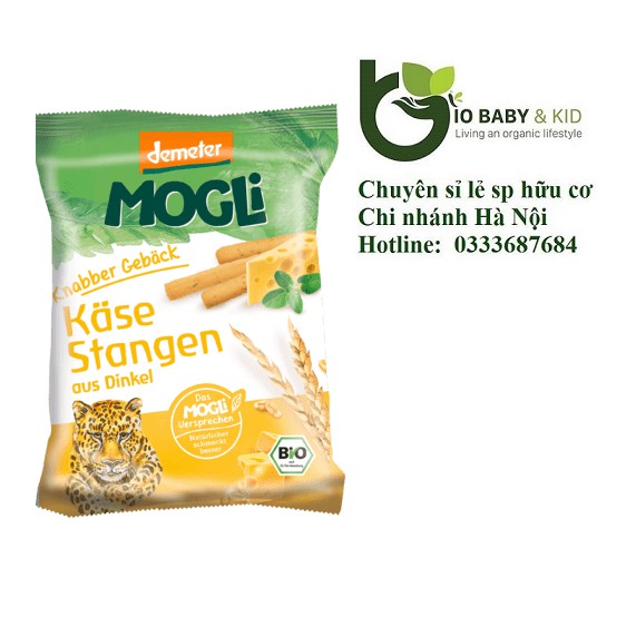 Snack bánh thanh phomai bio Mogli 75g