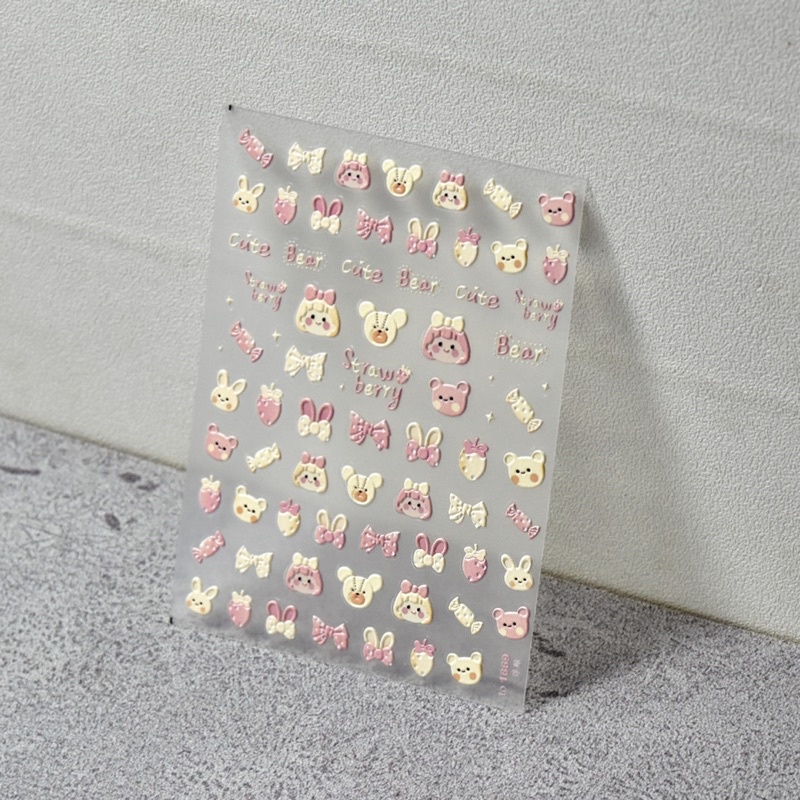 Sticker lụa 5d cao cấp dán móng tay nail mẫu mùa he