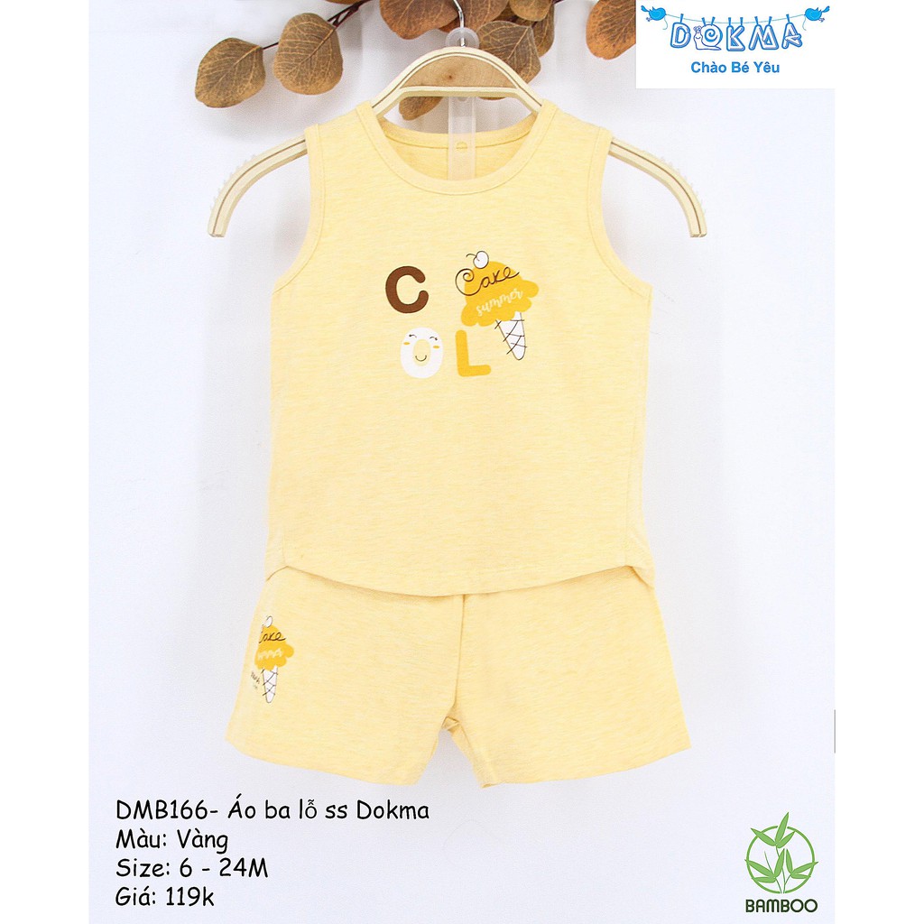 Dokma - Bộ sơ sinh ba lỗ cho bé 6-24m DMB166