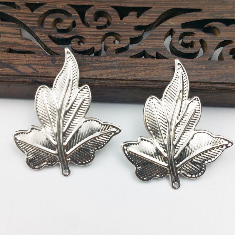 5 phiến hình lá 31*29mm nguyên liệu làm trâm làm trang sức cổ trang