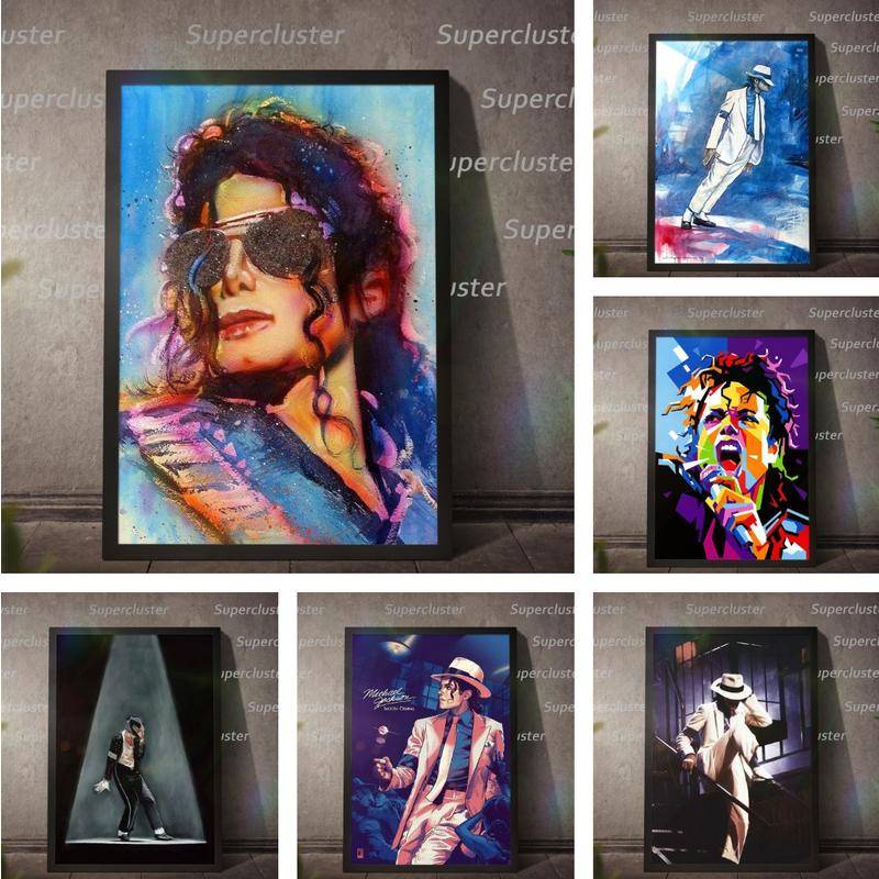 Michael Jackson Cổ Điển Tranh Canvas Siêu Nhân Poster In Hình Ảnh Trang Trí Nhà Cửa