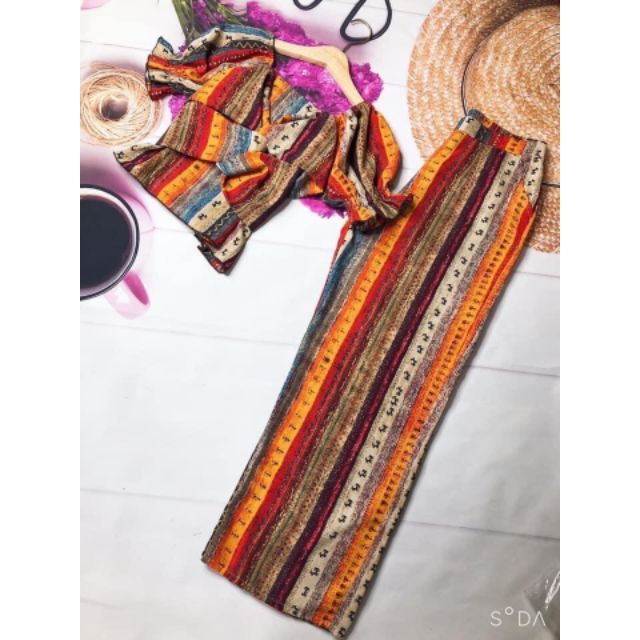 Set bộ lụa thổ cẩm cao cấp có mút ngực
