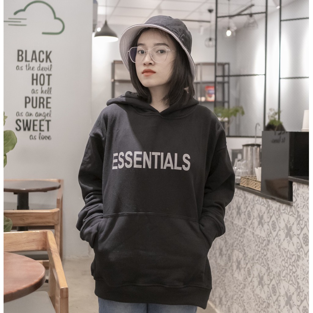 Áo hoodie ESSENTIALS chất nỉ cotton ( Nam nữ đều mặc được )