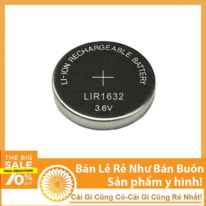 Pin Cúc Áo LIR1632 3.6V 16x3.2mm Sạc Lại Được