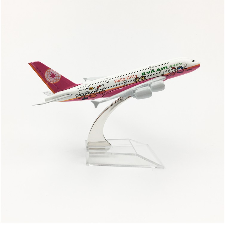 Mô hình máy bay hello kity màu hồng 16cm